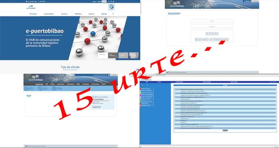e-puertobilbao plataforma telematikoak 15 urte bete ditu